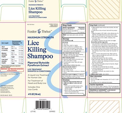 Principal Display Panel (Foster And Thrive Lice Shampoo 4 Oz 70677 1184 1 80 253 04v3.0)